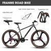 A27301M Ecarpat Mountain Bike 27.5 Inch Wheels, 21 Speed Road Bicycle with Dual Disc Brakes for Men and Women