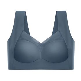 Posture Correcting Bra for Seniors, Anti Sagging Bras (Color: dark blue, size: 3XL)