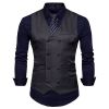 Men's Suit Vest Slim Fit Double Breasted Dress Vest