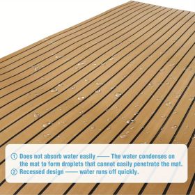 Grey/brown/marine floor, EVA foam ship deck 94.5 inches, anti-skid self-adhesive floor, offshore deck, marine carpet mat (colour: brown)