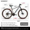 A27312 Ecarpat Mountain Bike 27 Inch Wheels, 21-Speed Mens Womens Trail Commuter City Mountain Bike